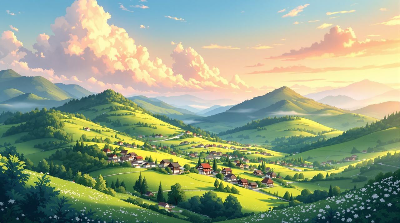 番茄段剧治愈动画作品《晨露微光》 - 乡村生活